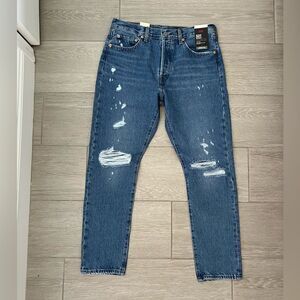 Levi's Premium 501® SKINNY Destructed Medium Indigo Medium Wash 29 x 28 women’s